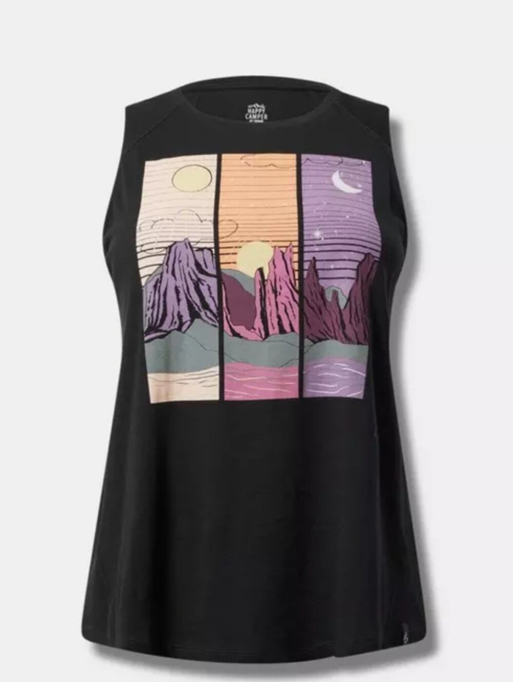Torrid Size 1 Black Happy Camper Tank